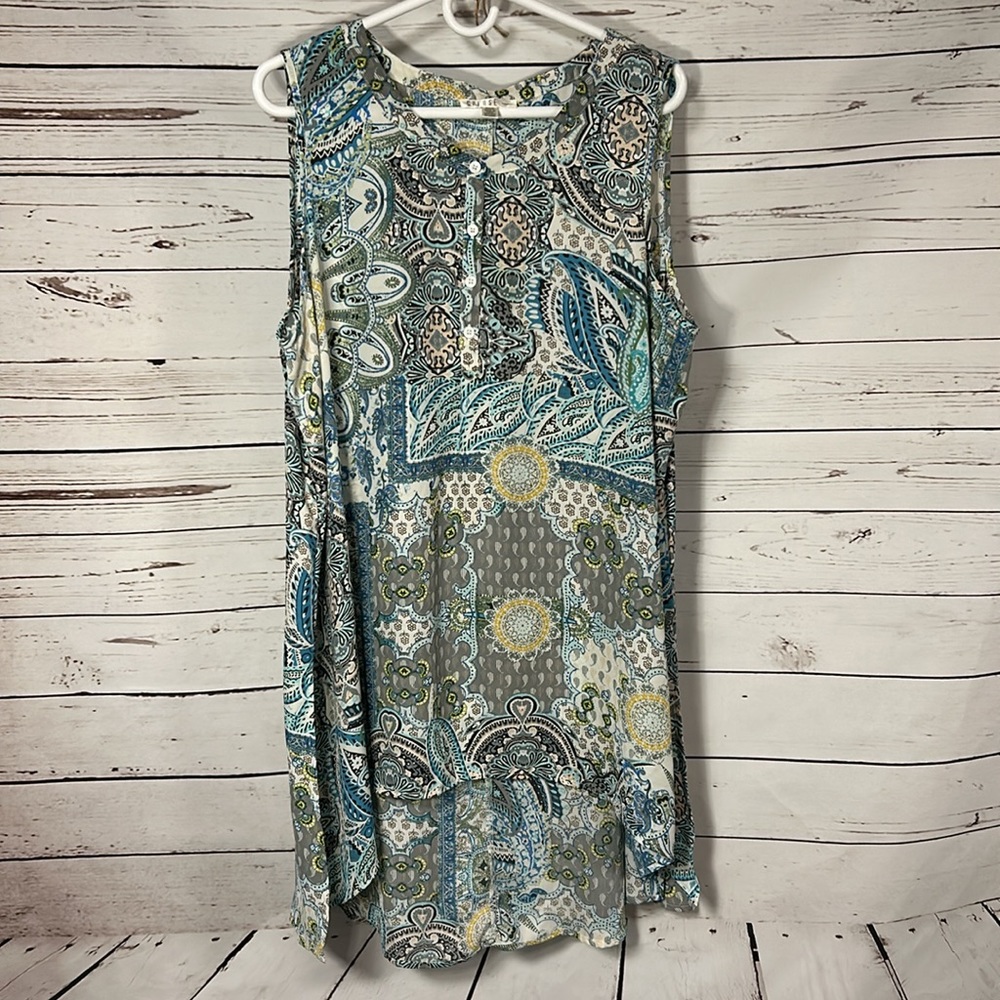 Tunic Blouse Spense Woman 1X Sleeveless